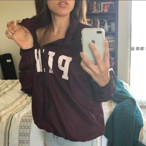 PINK Victoria's Secret Dark Purple Wind Breaker